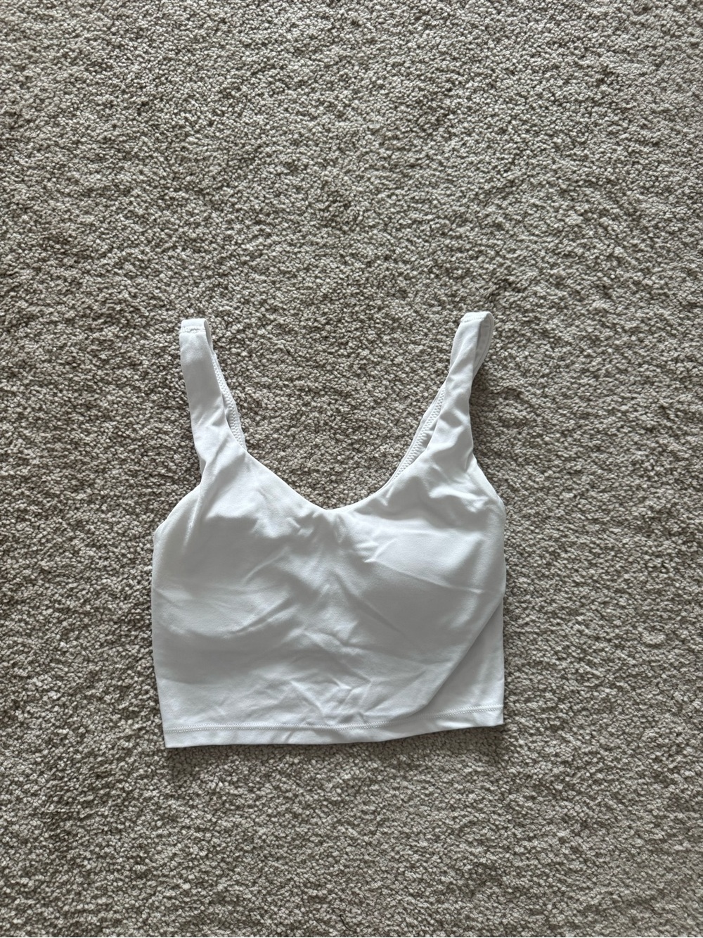 aerie White Scoop Neck Cropped Camisole
